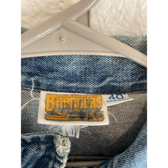 Branders Dickies 80s Denim Jacket 40 Medium RARE good condition Western Country - Picture 4 of 8